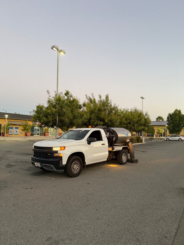 Commercial property sweeping truck Bay Area